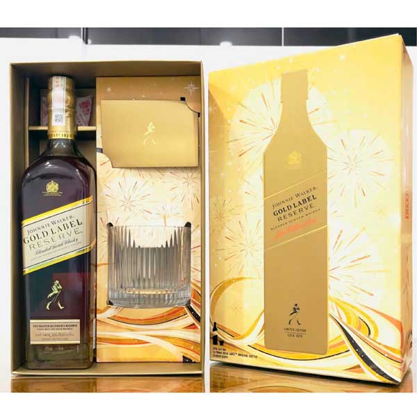 Rượu Johnnie Walker Gold Label hộp quà tết 2025